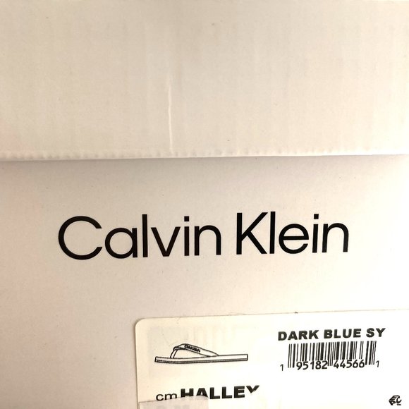 Calvin Klein Halley Logo Flip Flop Sandal Navy Women's Sizes - Picture 8 of 9